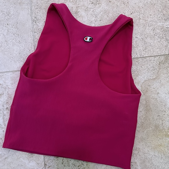 Champion Ribbed Logo Crop Top - Picture 2 of 3